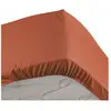 DOUCEUR D'INTÉRIEUR Drap housse 2 personnes 180 x 200 cm percale uni 78 fils bonnet 30 cm Terracotta