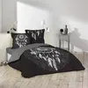 Housse de couette 200X200 cm + 2 taies d’oreiller 100% coton 42 fils d...