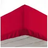 Drap housse 2 personnes 140 x 190 cm microfibre unie oscar Rouge
