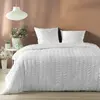 Parure 240 x 220 cm microfibre plisseé + 2 taies Plissia