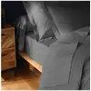 DOUCEUR D'INTERIEUR Drap housse 140x190 cm - Bonnet 30 cm - 100% coton - Anthracite