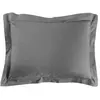 Douceur d'Intérieur Taie d'oreiller rectangle 50x70 cm - 100% coton - Anthracite