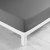 Douceur d'Intérieur Drap housse 160x200 cm - Bonnet 30 cm - 100% coton - Anthracite