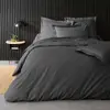 DOUCEUR D'INTÉRIEUR Housse de couette 2 personnes 260 x 240 cm percale de coton 78 fils Acier
