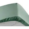 Douceur d'Intérieur Drap housse - Percale - 140 x 190 cm - 78 fils - Vert - Coton naturel