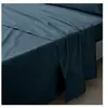 DOUCEUR D'INTÉRIEUR Drap plat 2 pers. 240 x 300 cm percale de coton 78 fils Bleu nuit