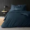 DOUCEUR D'INTÉRIEUR Housse de couette 2 personnes 240 x 220 cm percale de coton 78 fils Bleu nuit