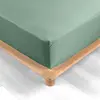 PROMO LINGE Drap Housse 180x200 Cm - Percale 100% Coton - Bonnet 30 Cm - Tilleul Tilleul