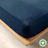 Douceur d'Intérieur Drap Housse En Coton "biolina" 140x190cm Bleu Nuit - Paris Prix