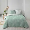 DOUCEUR D'INTERIEUR Housse de couette réversible 240 x 220 cm   Coton 57 fils Cassia Sauge