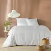Housse de couette 240x220 cm + 2 taies   Microfibre gaufrée unie blanc...