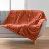 Plaid 125 x 150 cm   Flanelle Relief Unie Mini Frosty Terracotta