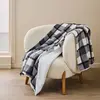 Plaid 125 x 150 cm   Tartan &amp  Sherpa   Motif Écossais - Taille: 12...