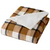Plaid 125 x 150 cm   Tartan &amp  Sherpa   Motif Écossais - Taille: 12...