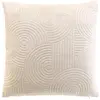 Housse de Coussin en Velours Circles 40x40cm Naturel