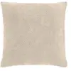 Coussin déhoussable  45 x 45 cm   Velours chenille LEO Naturel