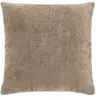 Coussin Déhoussable 45 x 45 cm   Velours Chenille Léo   Coloris Sable
