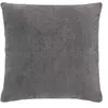 Coussin déhoussable 45 x 45 cm   Velours chenille LEO Anthracite
