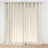 DOUCEUR D'INTERIEUR Voilage à oeillets pour baie vitrée 400 x 240 cm voile tissé  Carlin