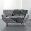 Douceur d'Intérieur Plaid 125 x 150 cm flanelle unie flanou Gris