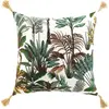 Coussin Déco Imprimé Balinesia 50x50cm Naturel