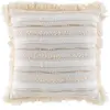 Coussin Déco à Franges Atlas 40x40cm Naturel