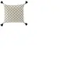 DOUCEUR D'INTERIEUR CDaffaires Housse coussin pompons 40 x 40 cm coton imprimé or Floreor