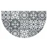 Douceur d'Intérieur LISBONNE Tapis d'Entrée Demi-Lune, PVC, 45 x 75 cm