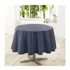 Nappe ronde - DOUCEUR D'INTERIEUR - 180 cm - Gris - Synthétique - Uni