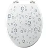 Douceur d'Intérieur ABATTANT WC CHARNIERES Metal, Bubble, 37,5 x 46 CM