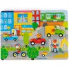 Puzzle sonore ville en bois Les Popipop