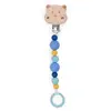 Moulin Roty Attache-tétine bois et silicone hamster Puce et Pilou