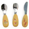 Moulin Roty Set couverts silicone Trois petits lapins