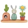 Moulin Roty Empilable multi-activités Trois petits lapins