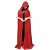 Velvet Cape Rood Mouwloos en met Cape 150 cm