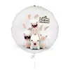 Ballon aluminium Lapins Crétins 40 cm - Blanc