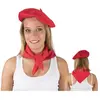 PTIT CLOWN Béret Adulte en Laine de Couleur Rouge