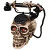 PTIT CLOWN Téléphone tête de mort 22 x 25 cm - Doré