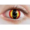 Lentilles de contact reptile jaune et rouge taille unique