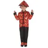 Costume enfant garçon en chinois noir, rouge et doré or 7/9 ans (x1) R...