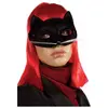 Loup tissu fourrure chat avec moustaches - noir