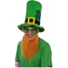 PTITCLOWN Chapeau velours vert avec barbe rousse Saint Patrick taille unique