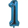 Ballon bleu aluminium chiffre 1 pour fête anniversaire 30cm (x1) REF/7...