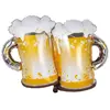 BALLON ALUMINIUM CHOPES BIÈRE MOUSSE 50X65CM JAUNE