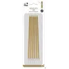 Bougie longue et fine - or - lot de 6
