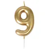 Bougie anniversaire - PTIT CLOWN - Chiffre 9 - Coloris or - 9 x 5 cm
