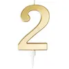 P'TIT Clown re23952 - Bougie anniversaire Géante OR chiffre 2
