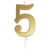 Bougie Anniversaire - PTIT CLOWN - Géante Or - Chiffre 5
