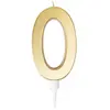 Bougie anniversaire géante - PTIT CLOWN - Or - Chiffre 0 - 13 x 6 cm