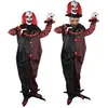 AUTOMATE CLOWN DOUBLE TÊTE ANIMÉ SON LUMIÈRE 180CM   - DECORATION DE FETE HALLOWEEN